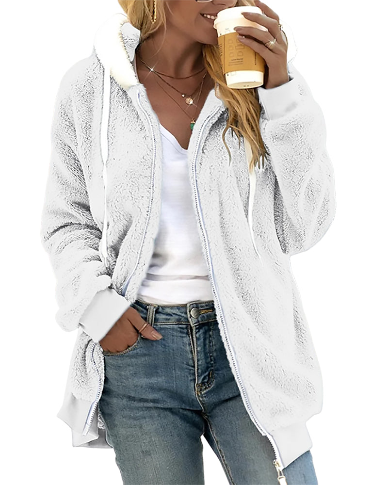 Jacket with hood and zipper