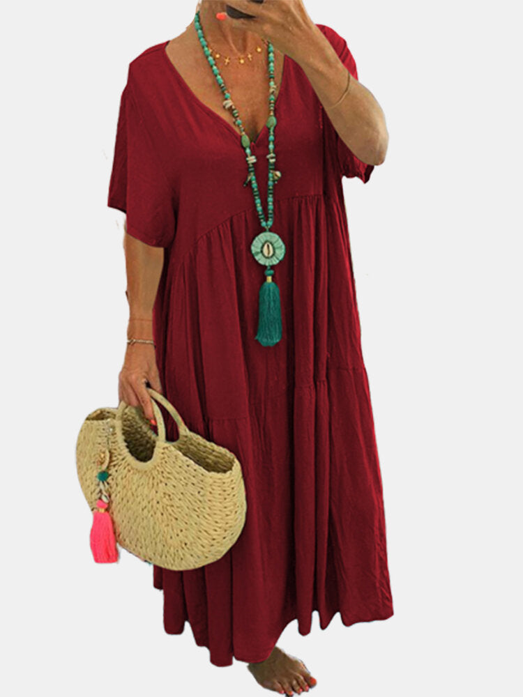 GR | Irregular Multicolored Plus Size Dress