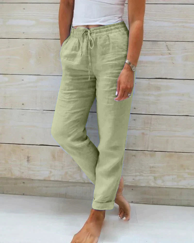 GR | Stilvolle Leinen Damenhose