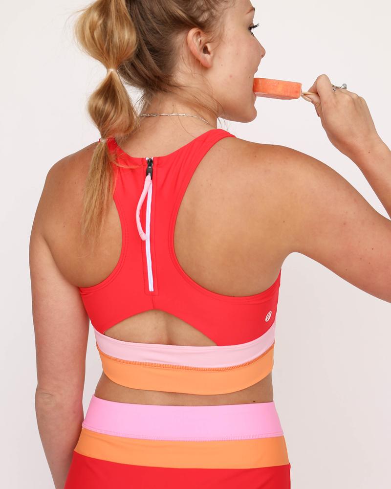 GR | Madi Texturiertes Farbblock Bikini-Set