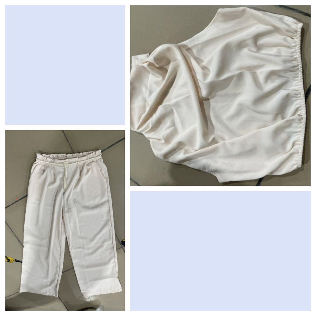 GR | Casual Sleeveless Top with Midriff and Wide Legs 2-Piece Set Women's Clothing
