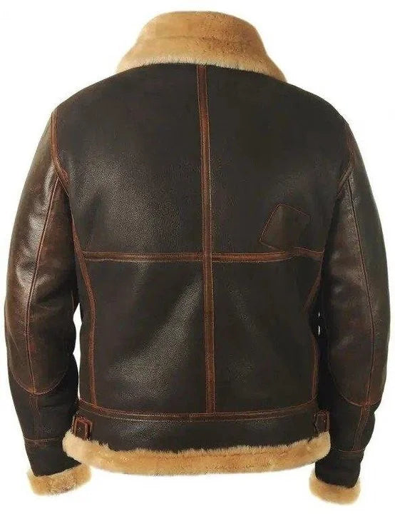 GR | Vintage Charme: Schafsfell Pilotenjacke