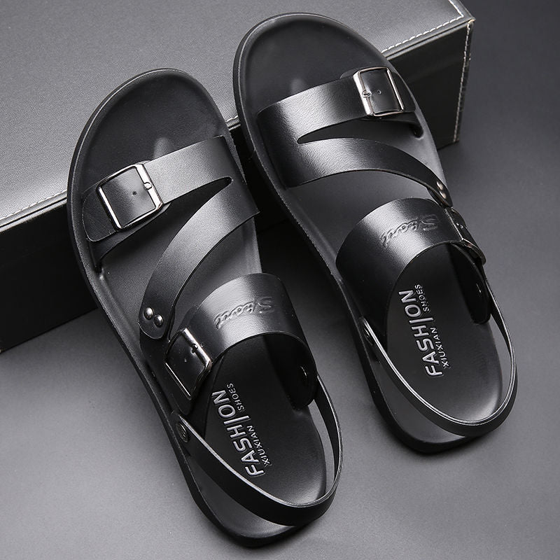 GR | Split leather sandals with buckle