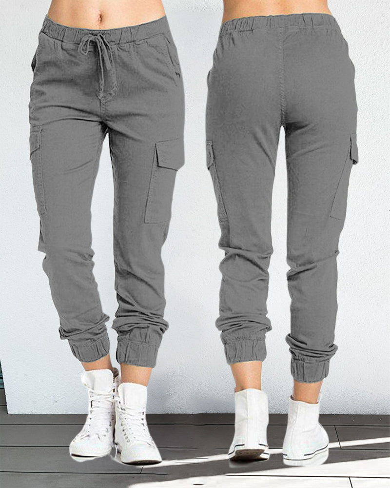 GR | Cargo-Hosen mit Gummibund in der Taille
