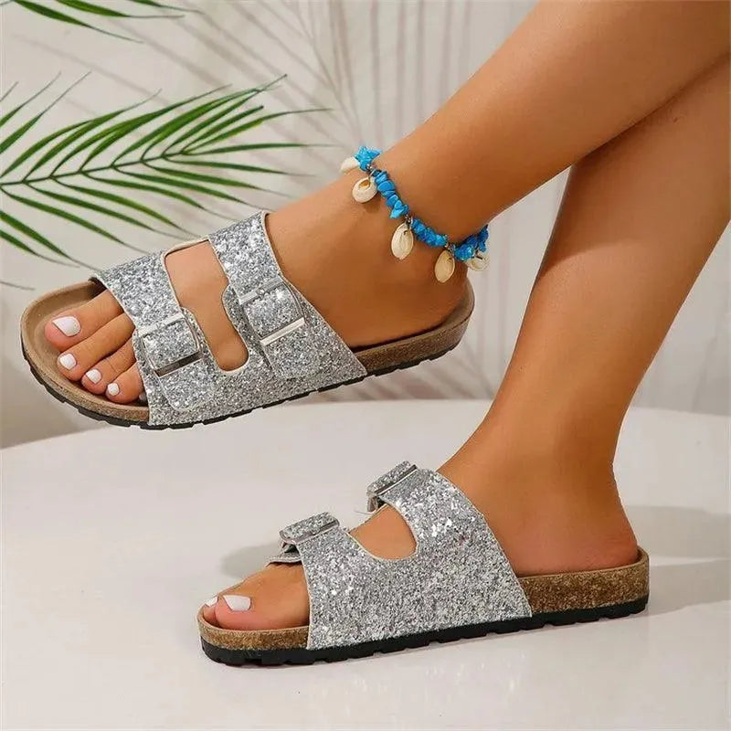 GR | Slippers with double buckle 