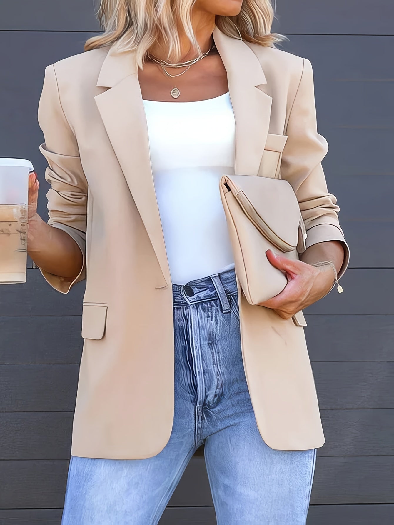 GR | Casual blazer with lapel collar