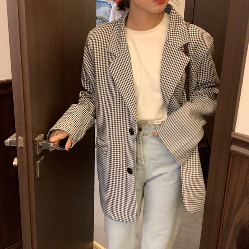GR | blazer with checked jacket
