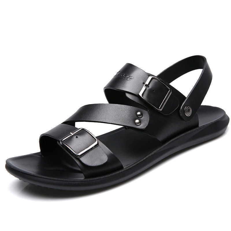 GR | Split leather sandals with buckle