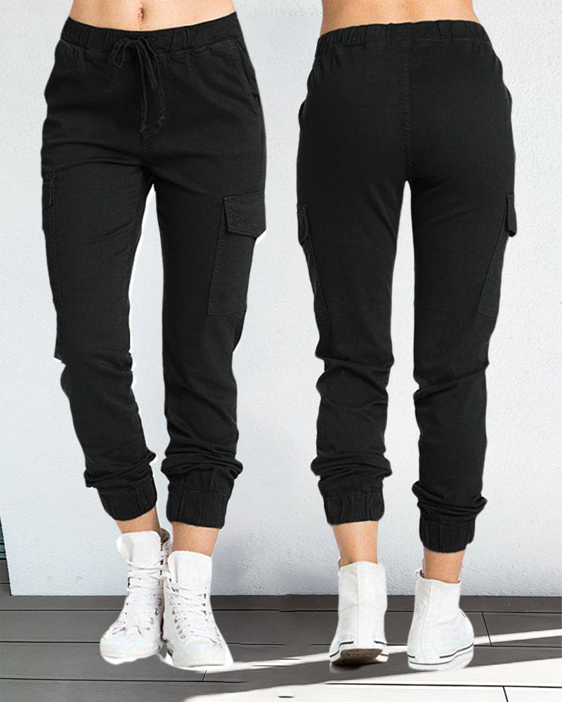 GR | Cargo-Hosen mit Gummibund in der Taille