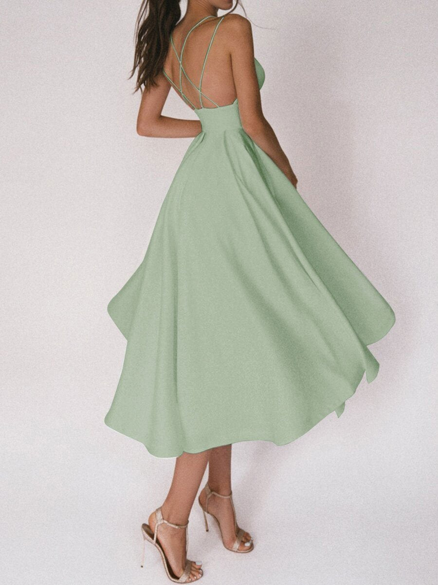 GR | Elegantes Midi-Kleid mit Trägern für Damen