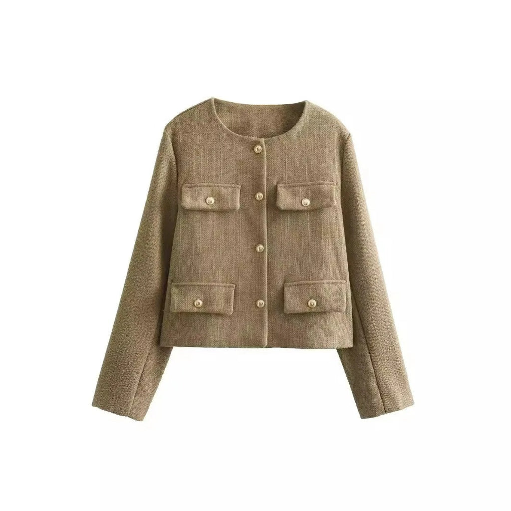 GR | Chic and elegant blazer jacket with button closure for women