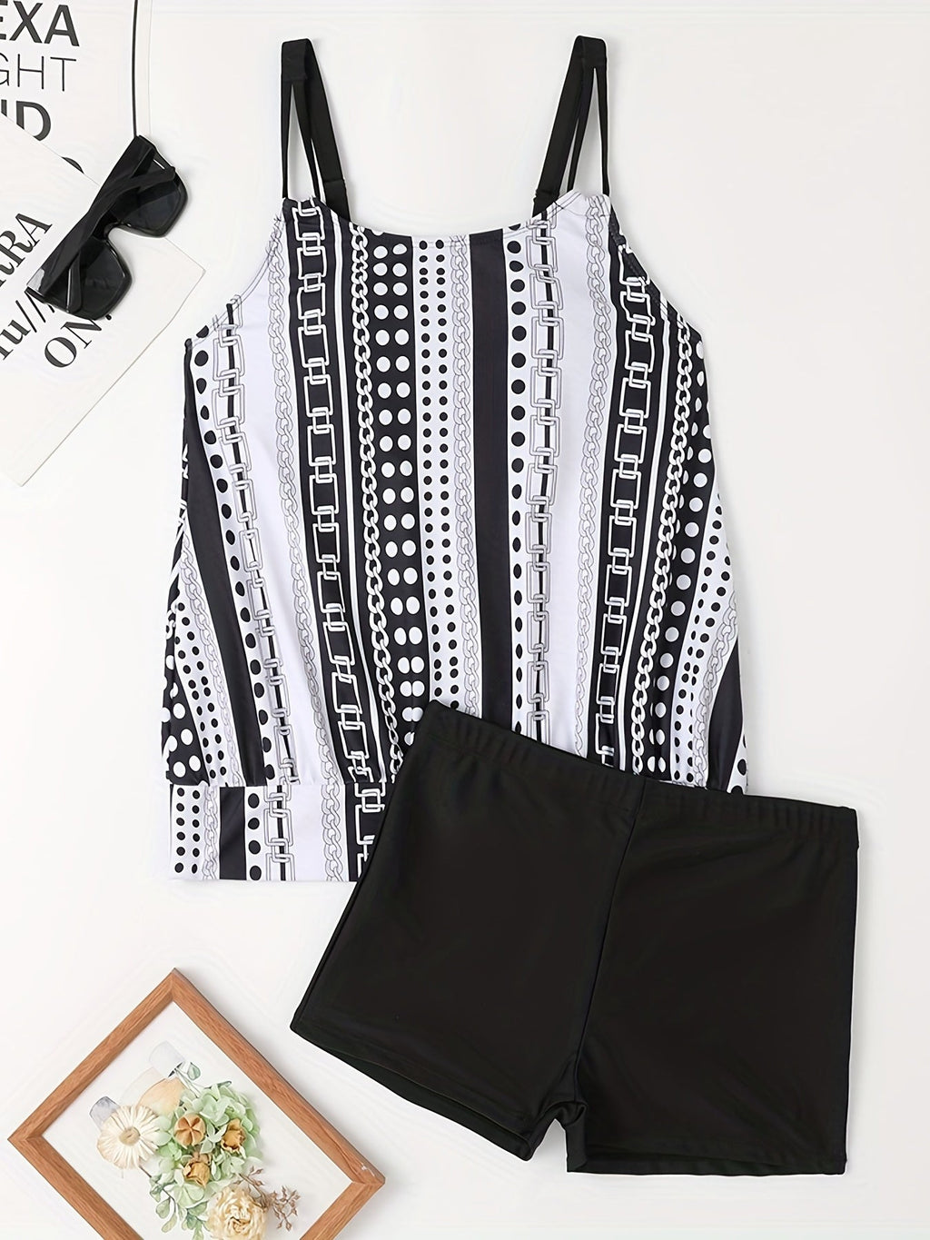 GR | Tankini set with stripes and dots