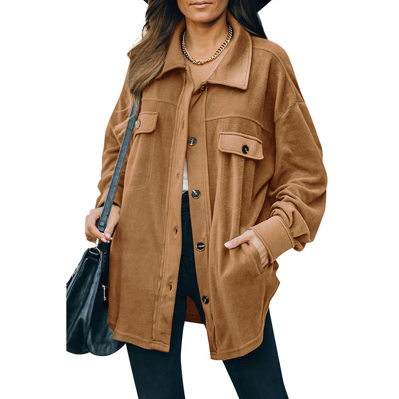 GR | Fleece button-up jacket
