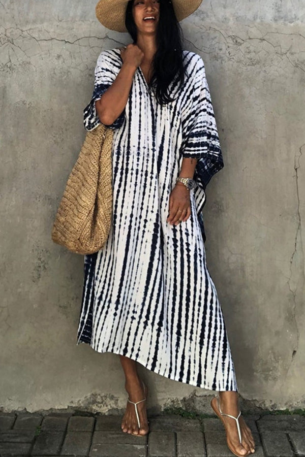 GR Freely – Lockeres Überwurfkleid im Batik-Boho-Stil