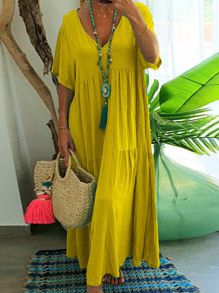 GR | Irregular Multicolored Plus Size Dress