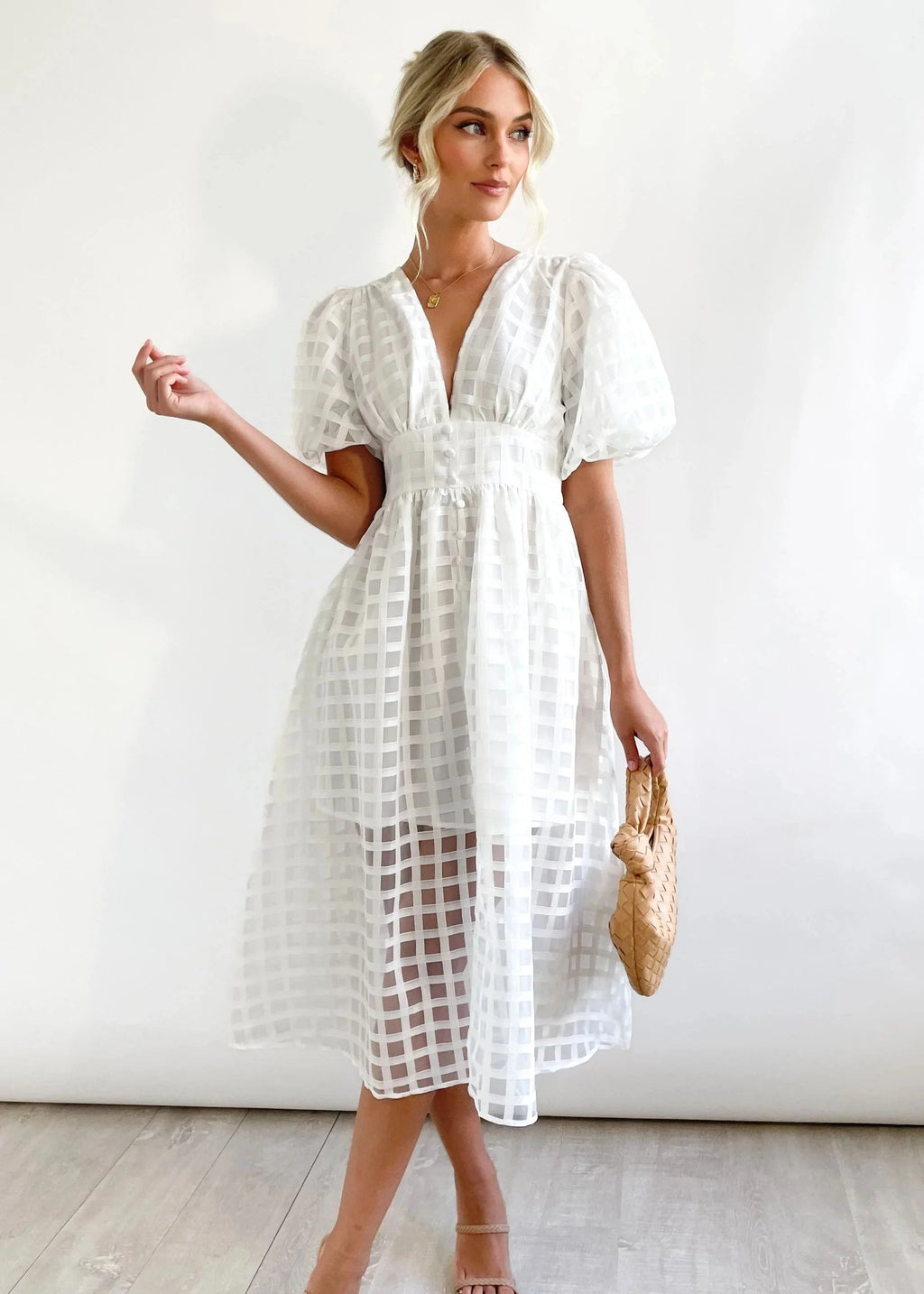 GR | Midikleid mit Puffärmeln