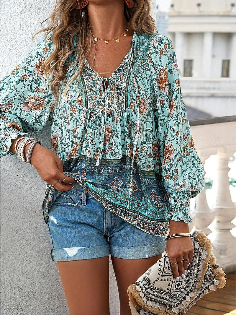 GR | Elegant Summer Floral Top for Women