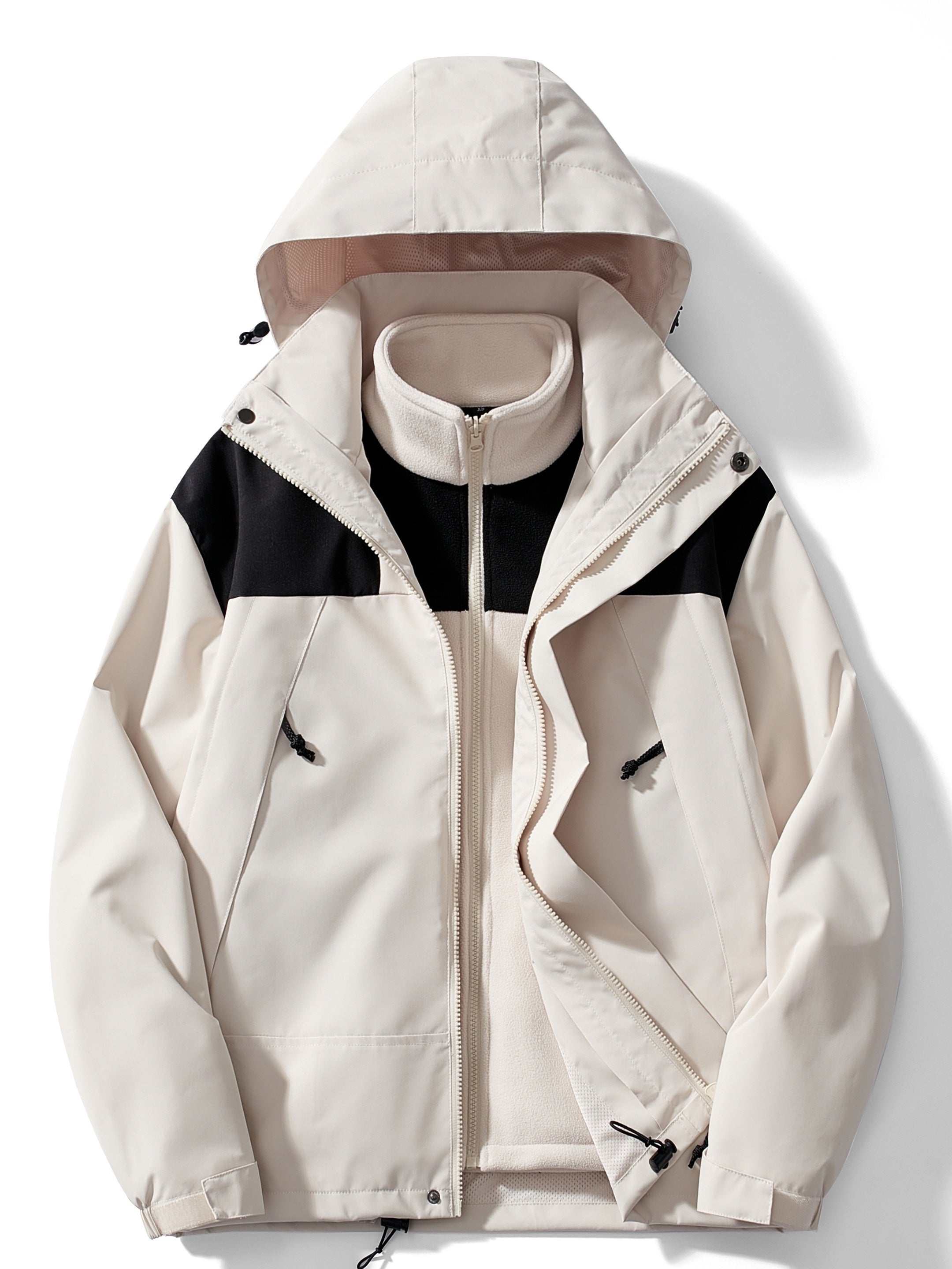 GR | 3-in-1 Fleece Winter Jacket with Hood for Women