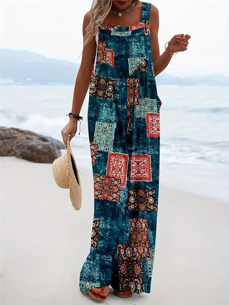 GR | Colorblock jumpsuit with fashion elements
