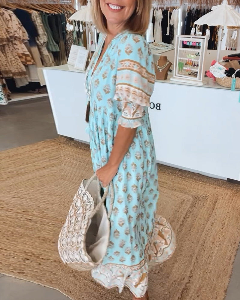 GR | Boho Half-Sleeve Dress