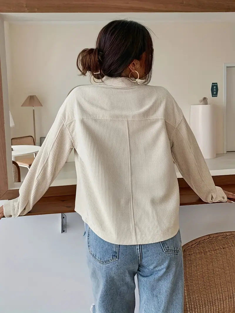 GR | Long-sleeved corduroy jacket with buttons