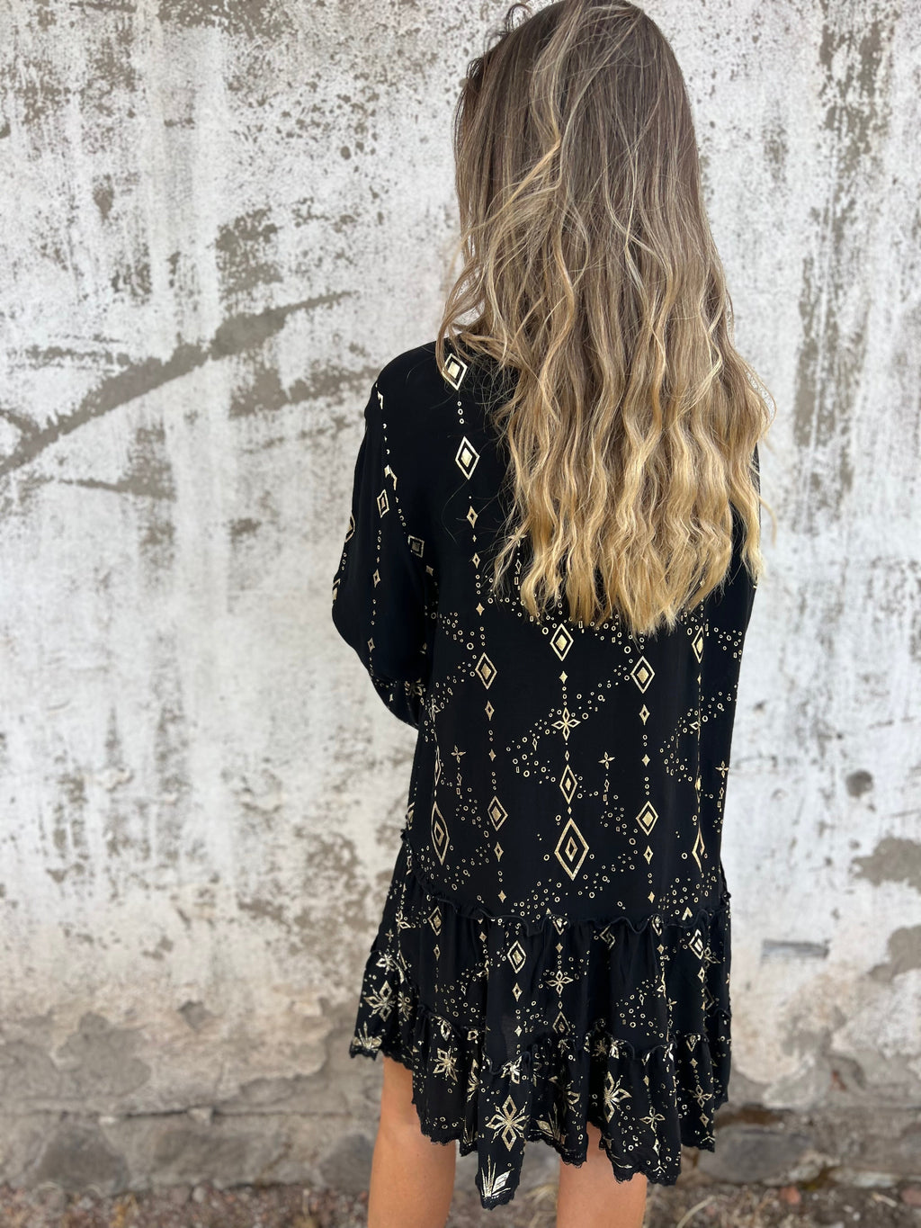 GR | Boho Metallic Hemdkleid