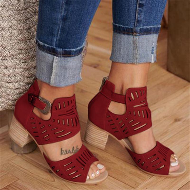 GR | Open Boots With Heel And Buckle