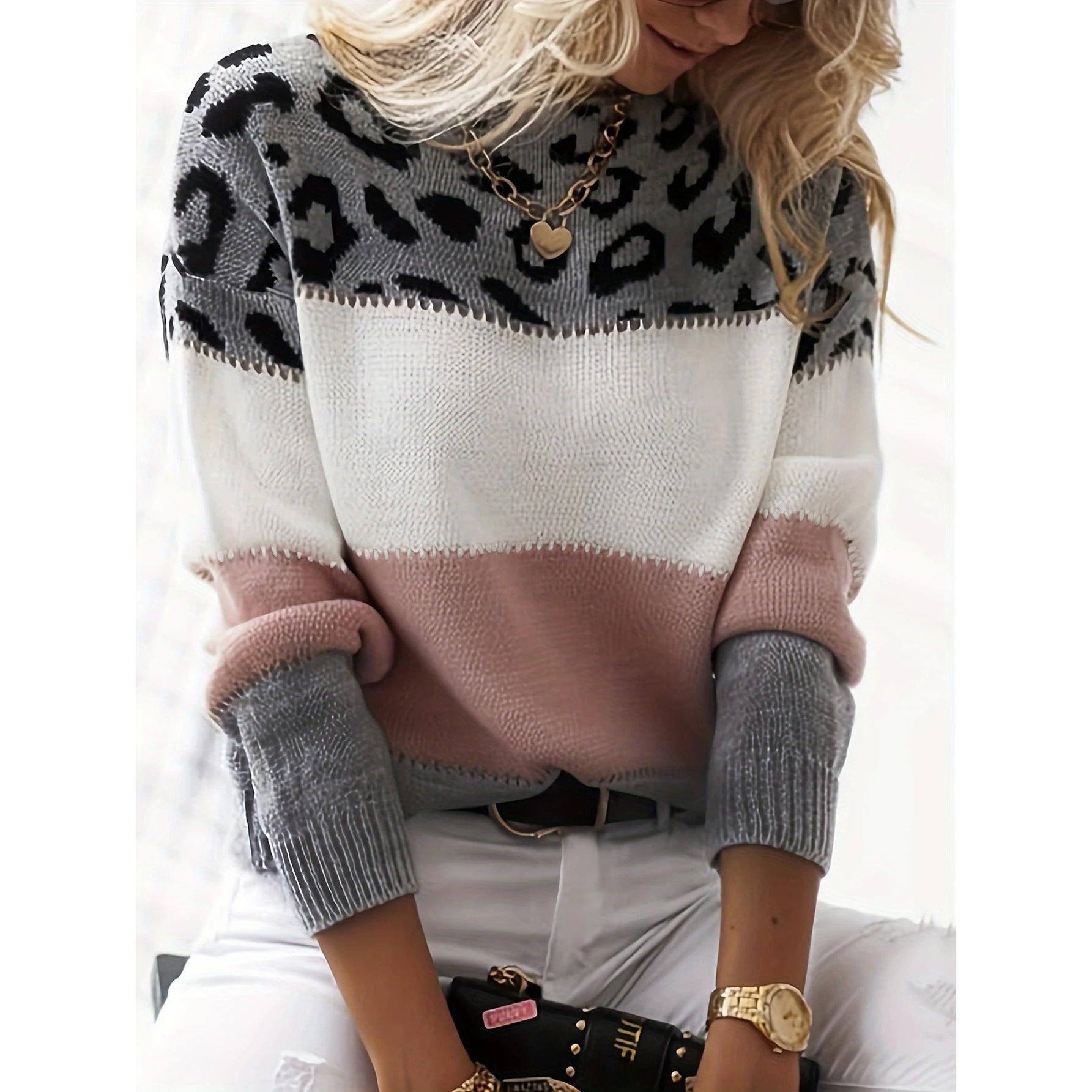GR - Strickpullover Mit Leopardenmuster