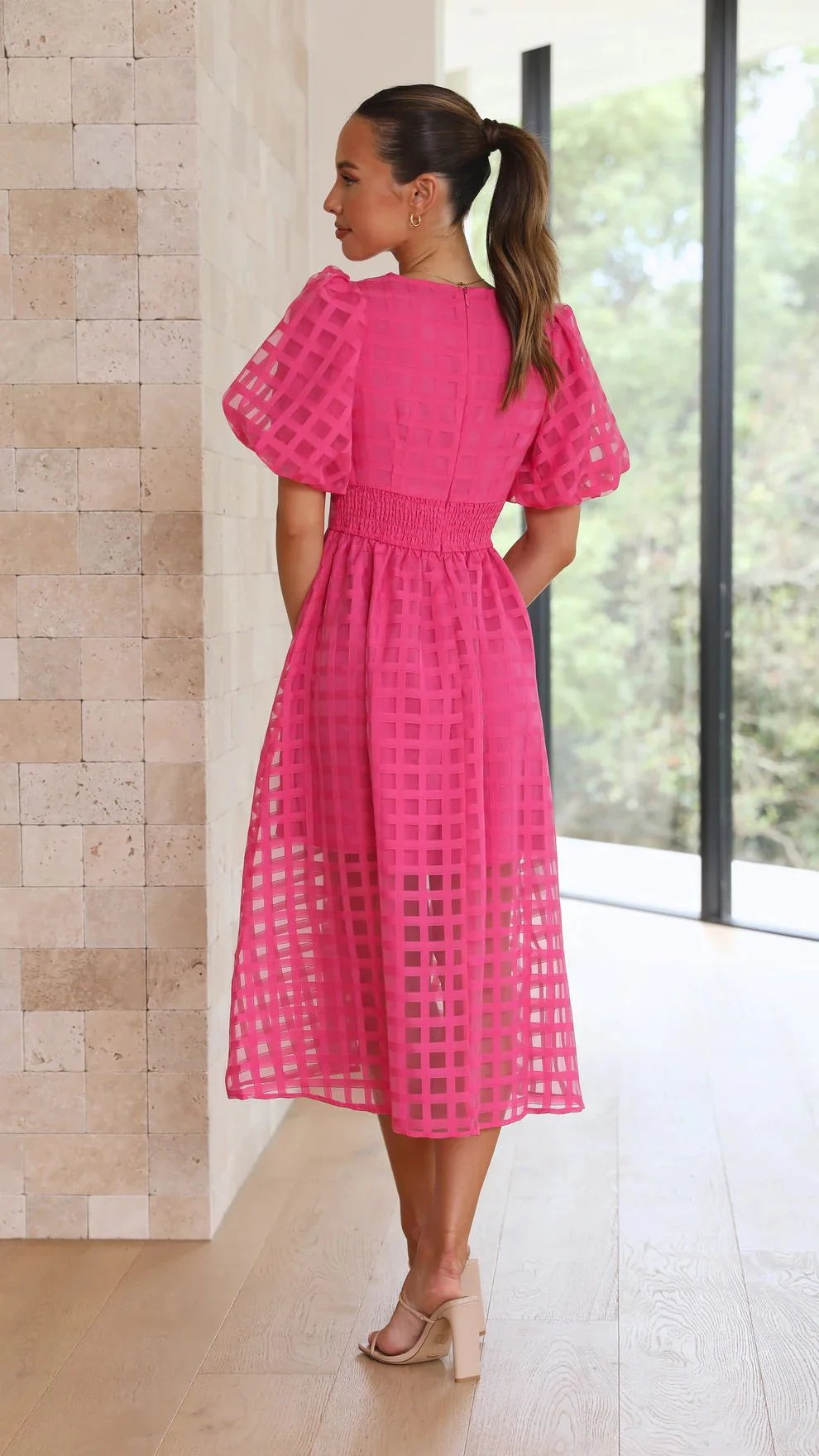 GR | Midikleid mit Puffärmeln