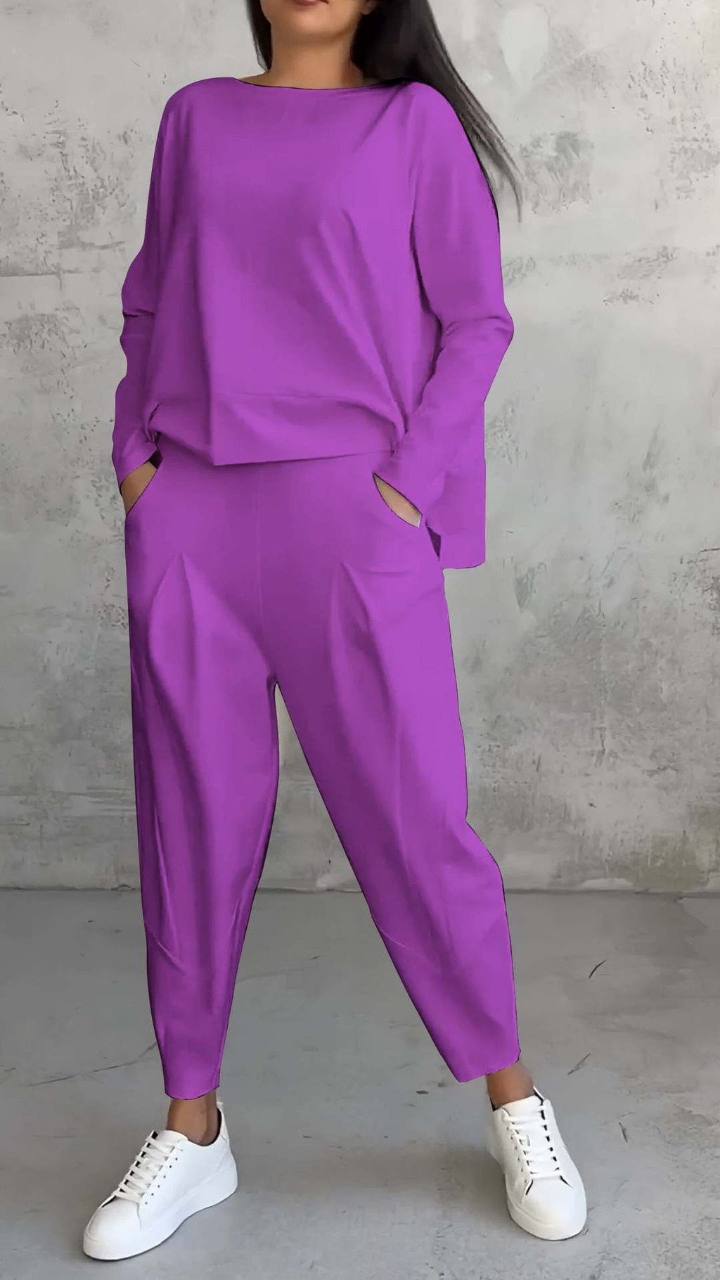 GR | Hosenanzug Mit Langen Ärmeln Für Frauen, Unregelmäßiges Design