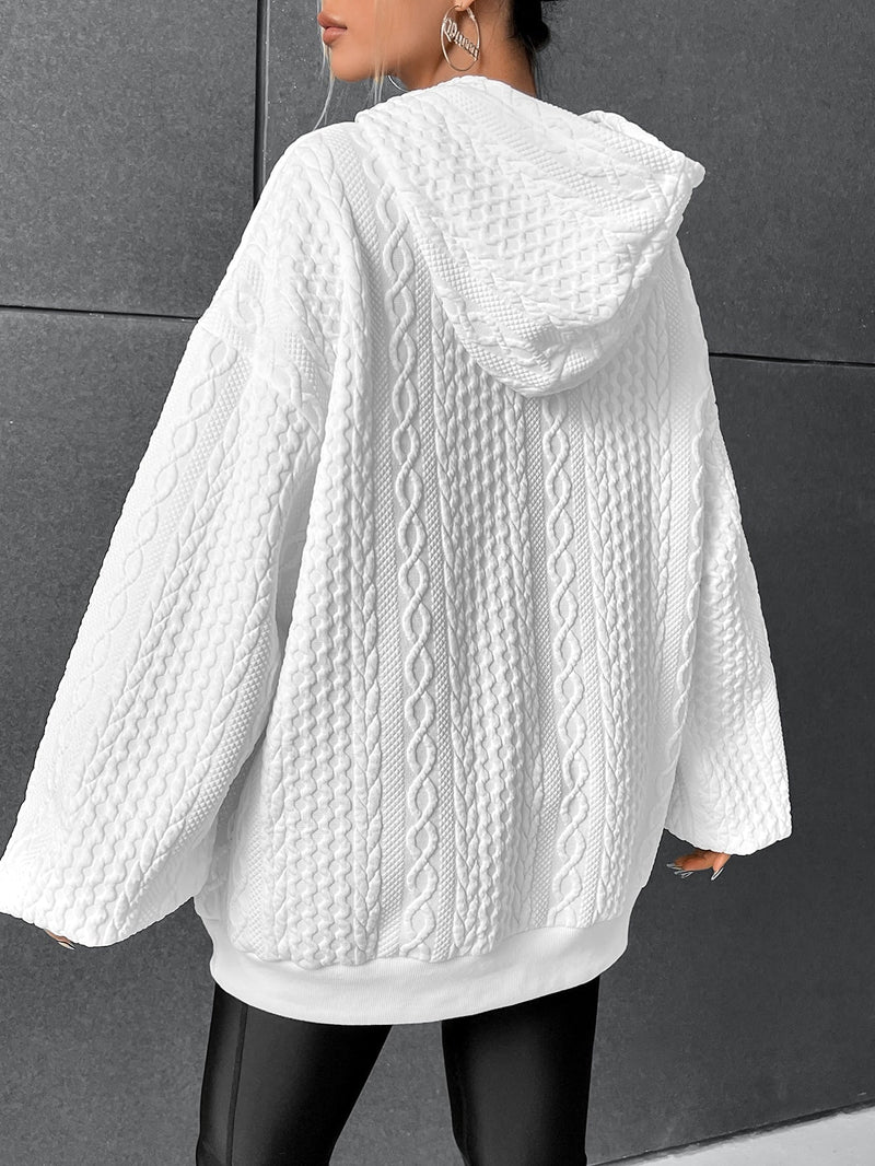 Kathryn™ - Oversized hooded pullover with drawstring