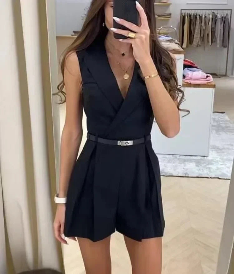 GR | Short Elegant Sleeveless Jumpsuit