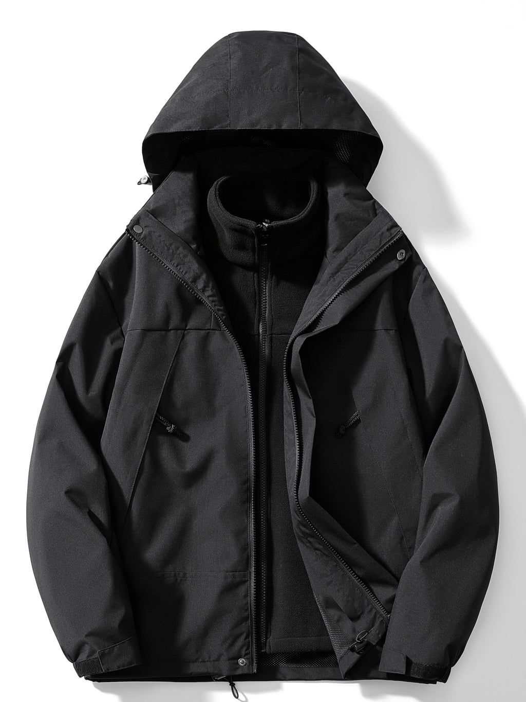 GR | 3-in-1 Fleece Winter Jacket with Hood for Women