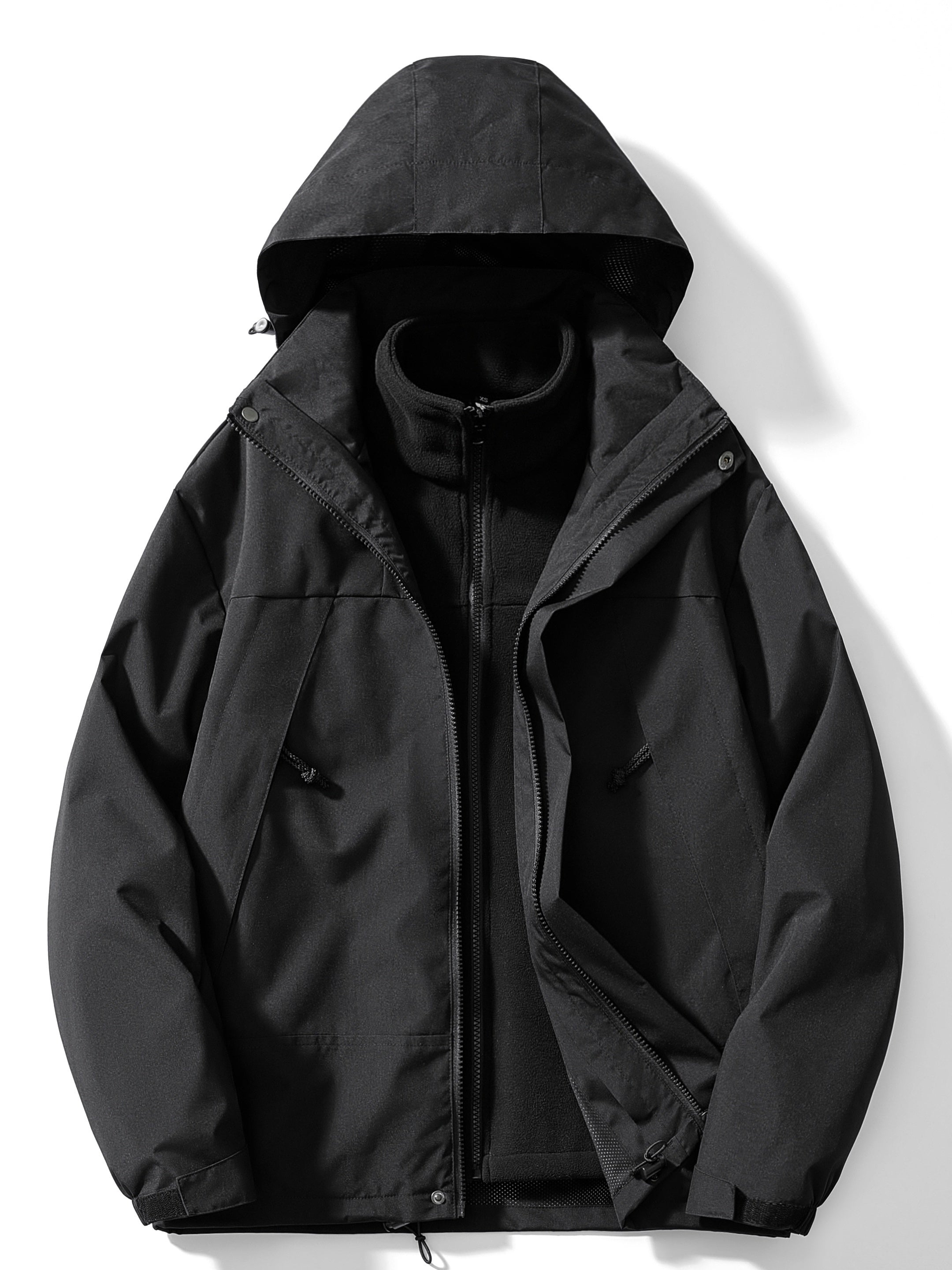 GR | 3-in-1 Fleece Winter Jacket with Hood for Women