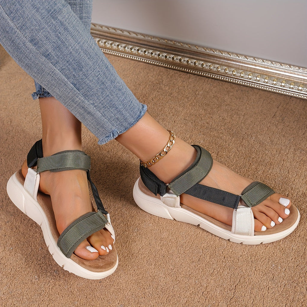 GR | Women's Sandals: Color Block, Non-Slip, Elegant, Lightweight, Outdoor, Summer