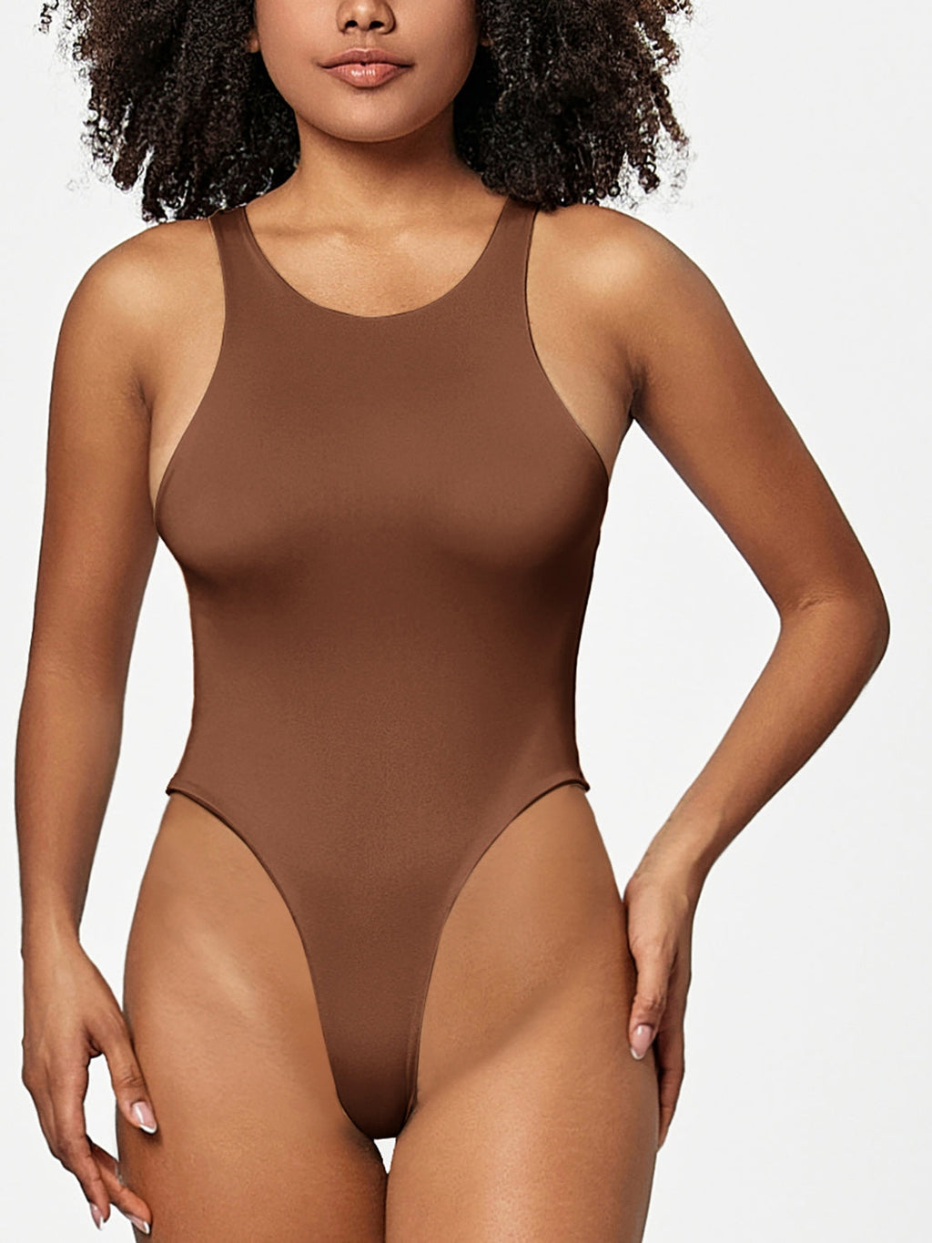 GR | Full size round-width strappy bodysuit