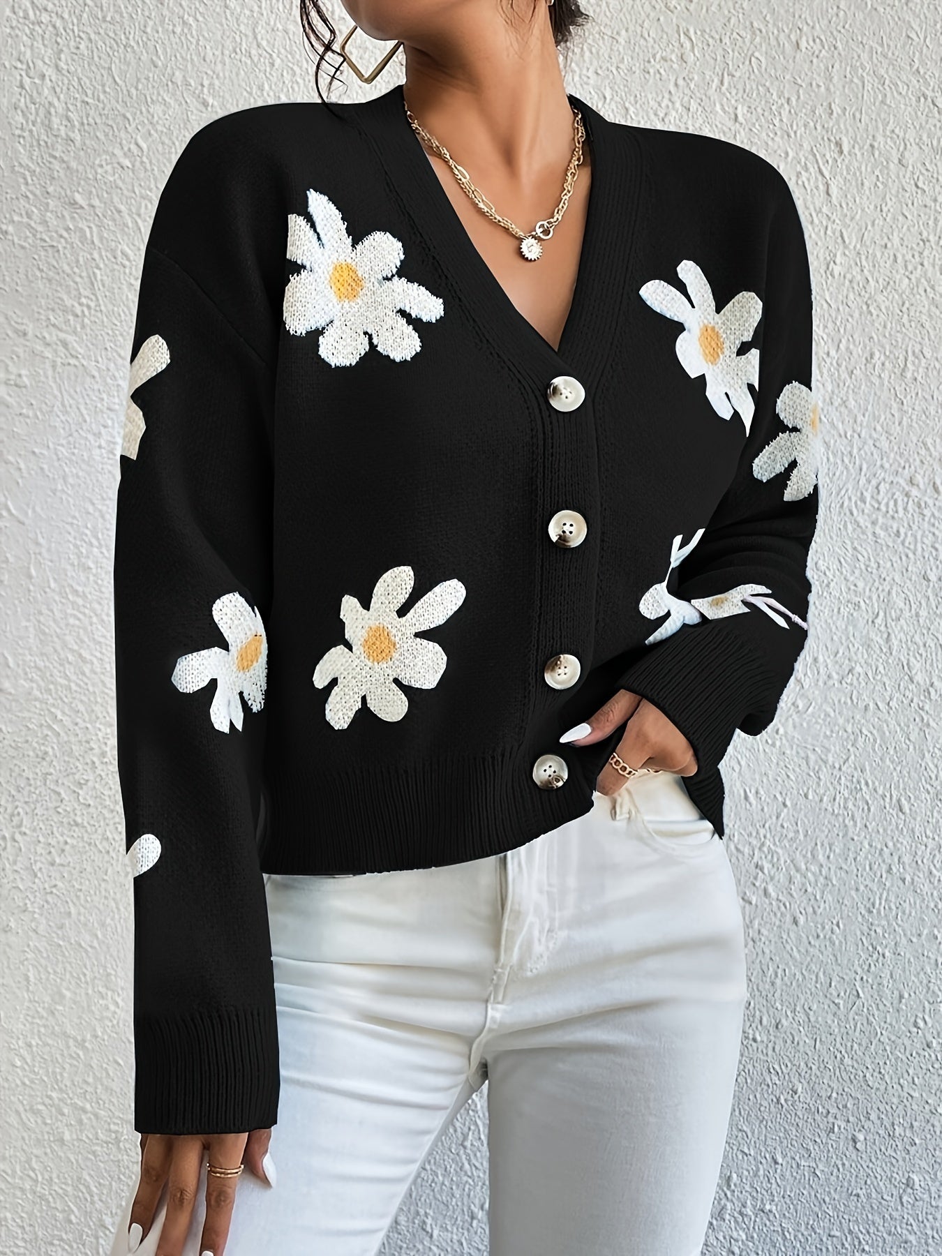 GR | mit Blumenmuster und langen Ärmeln Für Frauen