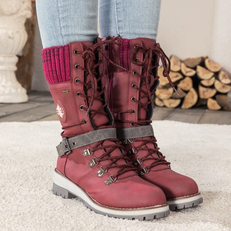 GR | Modern Knitted Snow Boots with Mid-Height Sole 