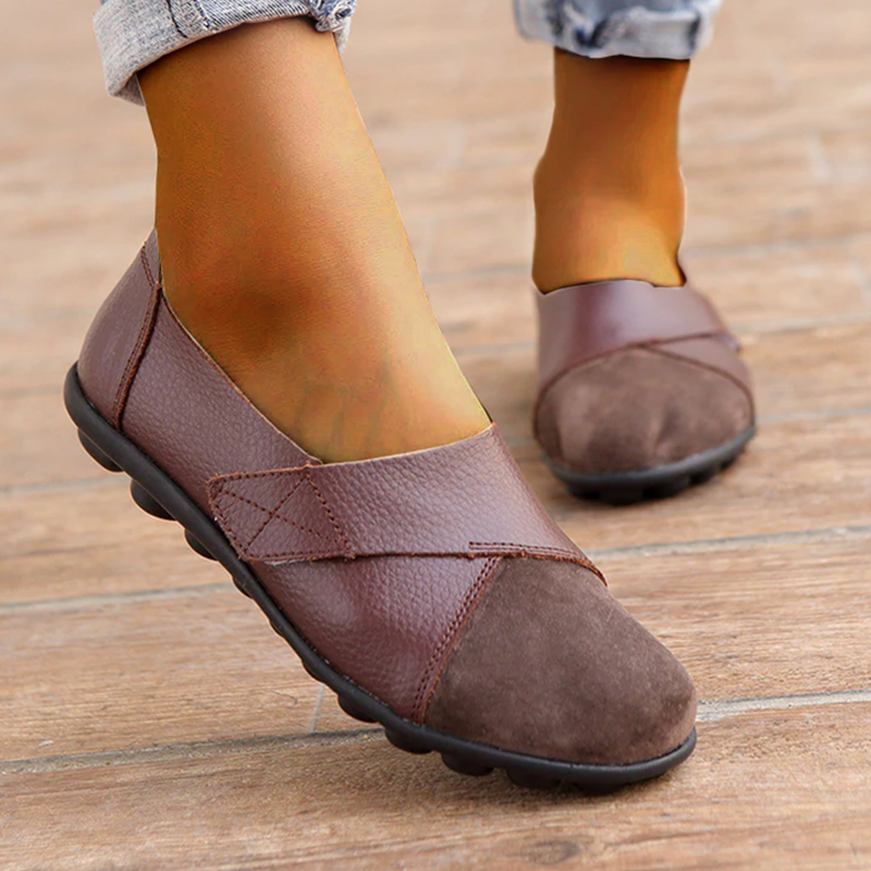 GR | Orthopedic Leather Slip-On Loafers for Women