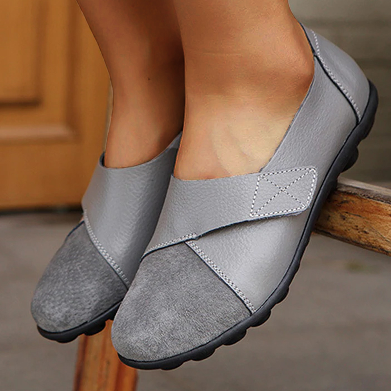 GR | Orthopedic Leather Slip-On Loafers for Women