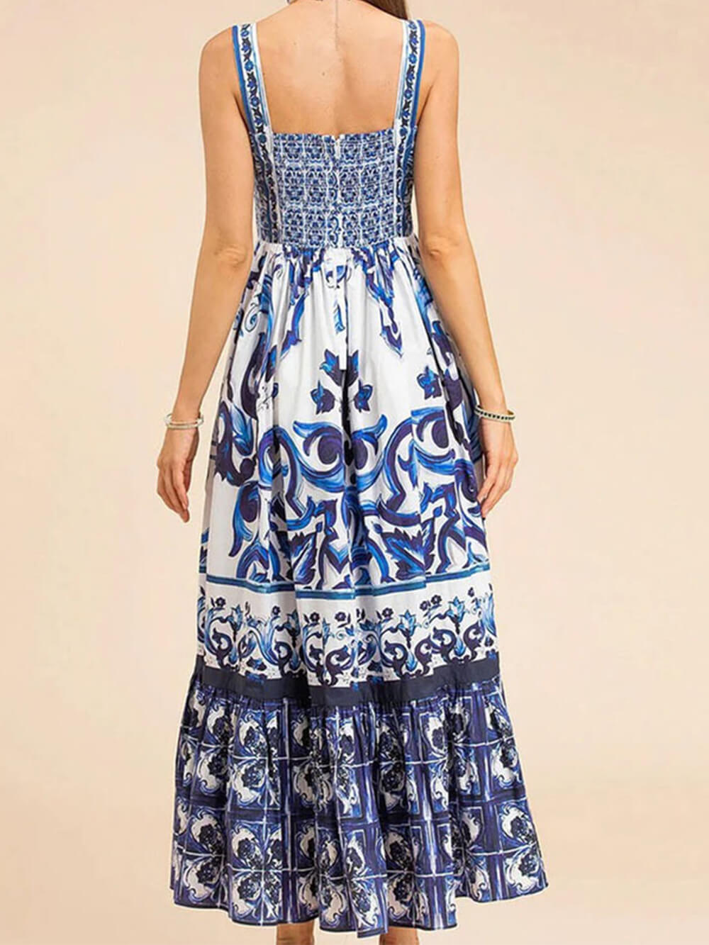GR | Elegantes Floral-Midi-Kleid