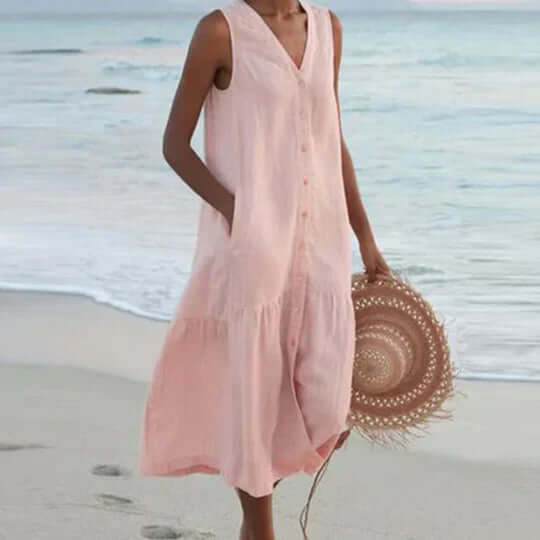 GR | Soft Pink Linen-like Dress