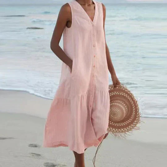 GR | Soft Pink Linen Dress
