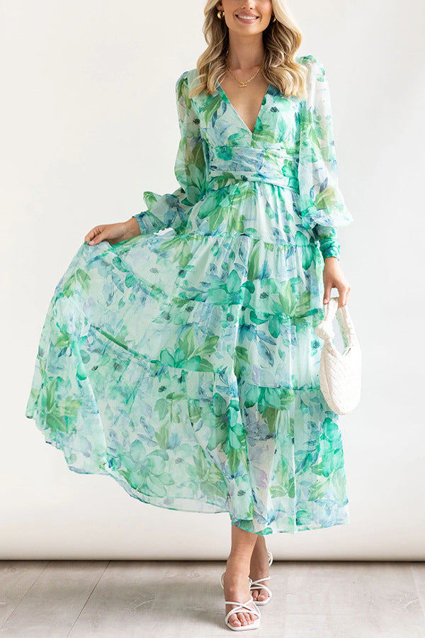 GR | Wickelkleid Mit Blumenmuster Für Damen