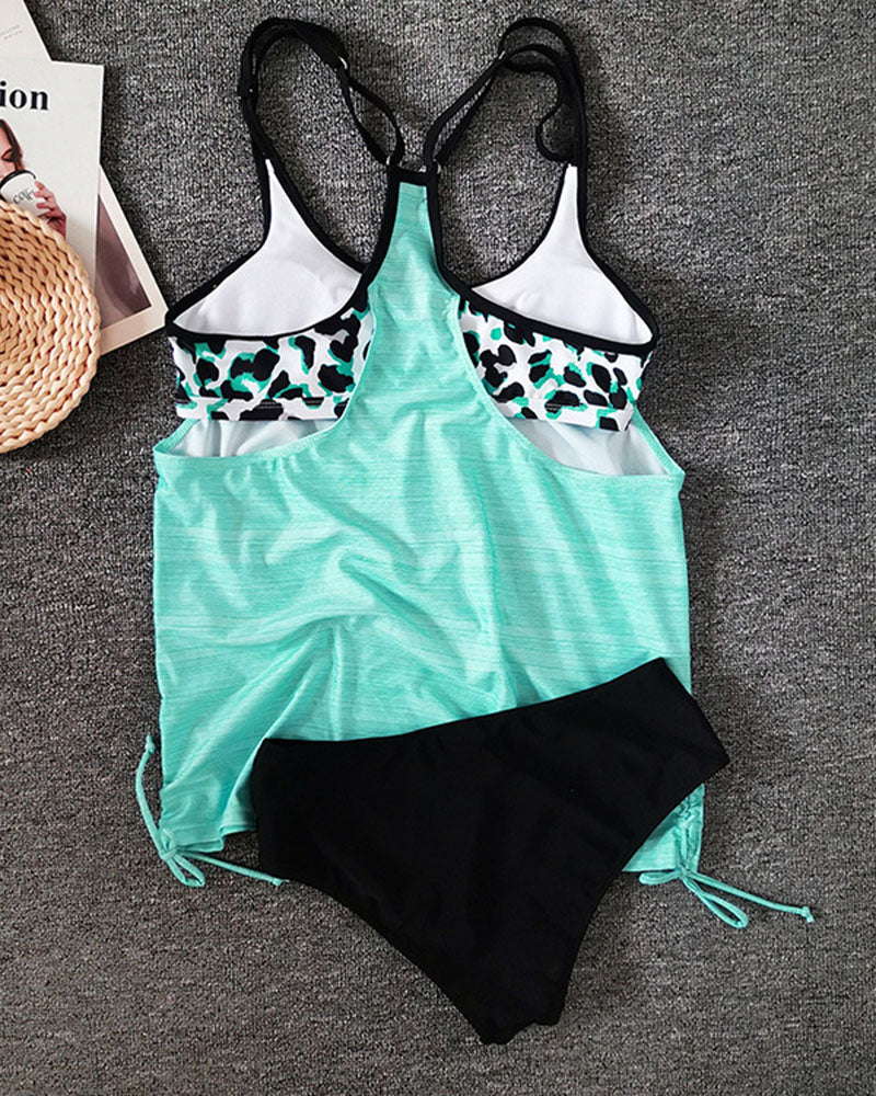 GR Leopard print tankini