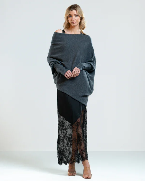 Mariemi™ - Asymmetrically Draped Sweater