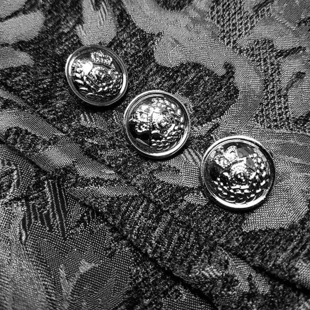 GR | Victorian-Inspired Tailcoat With Embossed Brocade Pattern