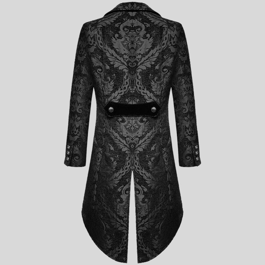 GR | Victorian-Inspired Tailcoat With Embossed Brocade Pattern
