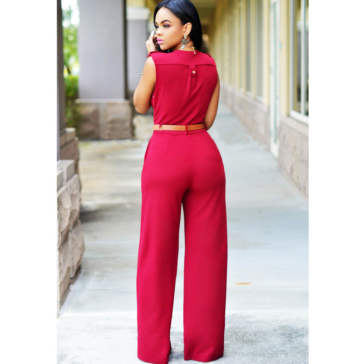 GR Women's Fashion Jumpsuit with One-Piece Trousers