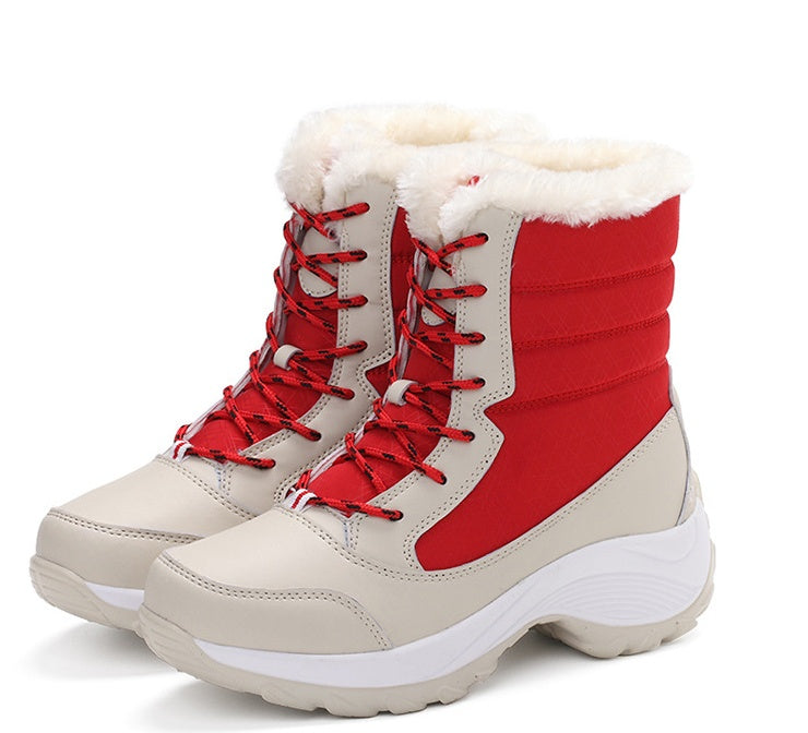 GR | Waterproof winter boots with plush lining, lace-up closure and sturdy sole